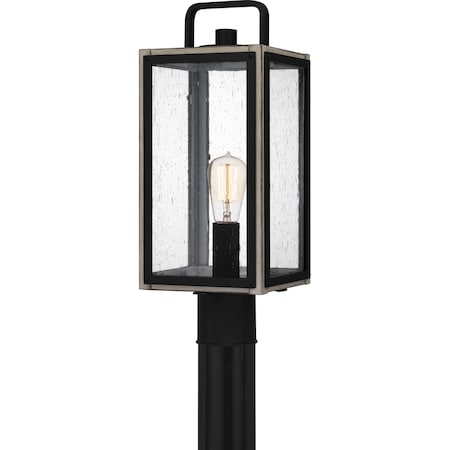 Quoizel Bramshaw 1-Light Matte Black Outdoor Post Lantern BRAM9007MBK